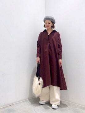 「koe（コエ）のアイテム（ハンチング/ベレー帽）」を使った、k..さん（レディース・157cm）の秋コーディネート