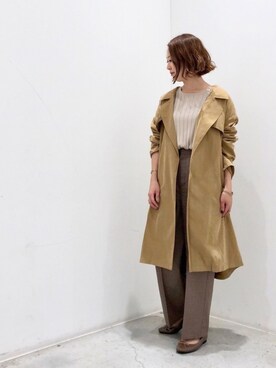 「koe（コエ）のアイテム（トレンチコート）」を使った、k..さん（レディース・157cm）の夏コーディネート