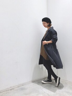 「koe（コエ）のアイテム（トレンチコート）」を使った、k..さん（レディース・156cm）の秋コーディネート