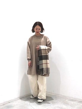 「koe（コエ）のアイテム（パンツ）」を使った、k..さん（レディース・156cm）の秋コーディネート