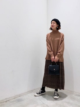 「koe（コエ）のアイテム（ハンチング/ベレー帽）」を使った、k..さん（レディース・156cm）の秋コーディネート