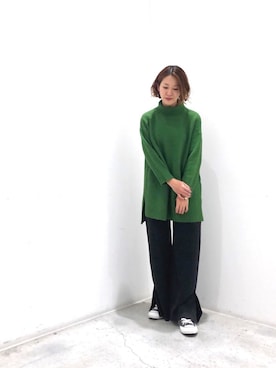 「koe（コエ）のアイテム（ニット/セーター）」を使った、k..さん（レディース・156cm）の秋コーディネート