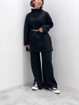 「koe（コエ）のアイテム（パンツ）」を使った、k..さん（レディース・156cm）の冬コーディネート