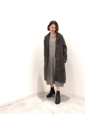 「koe（コエ）のアイテム（ジャケット/アウター）」を使った、k..さん（レディース・156cm）の冬コーディネート