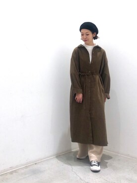 「koe（コエ）のアイテム（ハンチング/ベレー帽）」を使った、k..さん（レディース・156cm）の冬コーディネート
