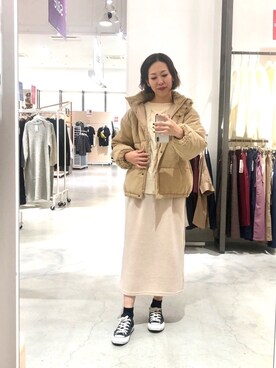 「koe（コエ）のアイテム（ジャケット/アウター）」を使った、k..さん（レディース・156cm）の冬コーディネート