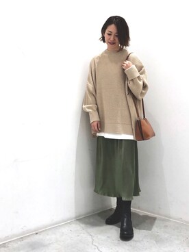 「koe（コエ）のアイテム（トップス）」を使った、k..さん（レディース・156cm）の冬コーディネート