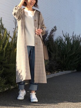 「koe（コエ）のアイテム（ジャケット/アウター）」を使った、k..さん（レディース・156cm）の冬コーディネート