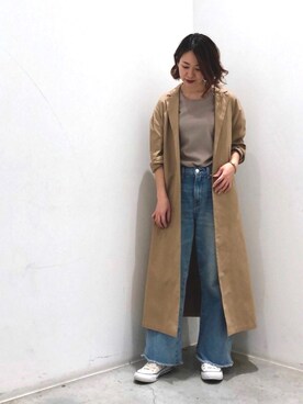「春コート」｜「アイテム（ブルゾン）」を使った、k..さん（レディース・156cm）の春コーディネート