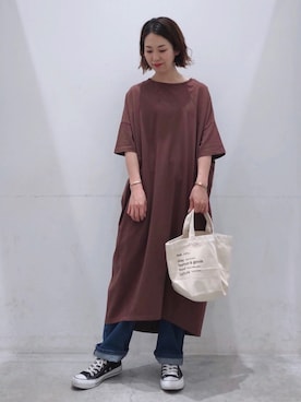 「koe（コエ）のアイテム（パンツ）」を使った、k..さん（レディース・156cm）の春コーディネート