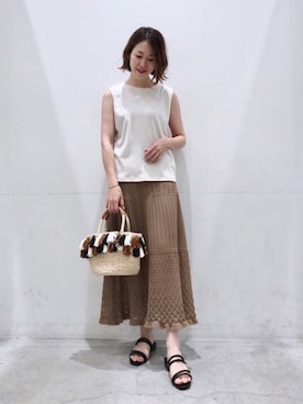 「koe（コエ）のアイテム」を使った、k..さん（レディース・156cm）の春コーディネート