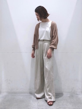 「koe（コエ）のアイテム（Tシャツ/カットソー）」を使った、k..さん（レディース・156cm）の夏コーディネート