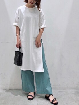 「シャーベットカラー」｜「アイテム（ワンピース/ドレス）」を使った、k..さん（レディース・156cm）の夏コーディネート