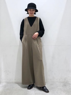 「koe（コエ）のアイテム（サロペット/オーバーオール）」を使った、k..さん（レディース・156cm）の秋コーディネート