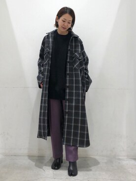 「koe（コエ）のアイテム（ジャケット/アウター）」を使った、k..さん（レディース・156cm）の冬コーディネート