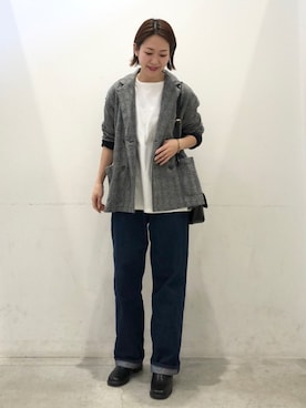 「koe（コエ）のアイテム（ジャケット/アウター）」を使った、k..さん（レディース・156cm）の冬コーディネート