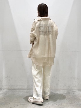 「koe（コエ）のアイテム（パンツ）」を使った、k..さん（レディース・156cm）の春コーディネート