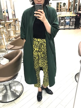 「ウエストイン」｜「アイテム（その他アウター）」を使った、こばやしきえさん（レディース・168cm）の春コーディネート