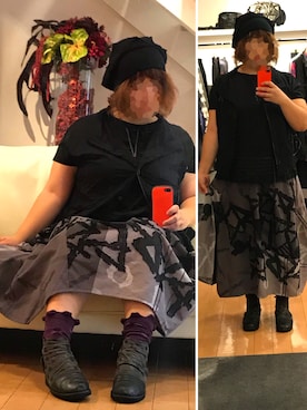 「慈雨（ジウ）のアイテム」を使った、まる店長さん（レディース・168cm）の秋コーディネート