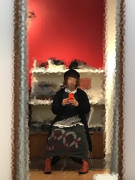 「慈雨（ジウ）のアイテム」を使った、まる店長さん（レディース・168cm）の秋コーディネート