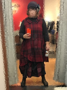 「慈雨（ジウ）のアイテム」を使った、まる店長さん（レディース・168cm）の秋コーディネート