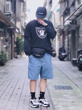 「通勤穿搭」｜「アイテム（ボディバッグ/ウエストポーチ）」を使った、森さん（メンズ・173cm）の秋コーディネート
