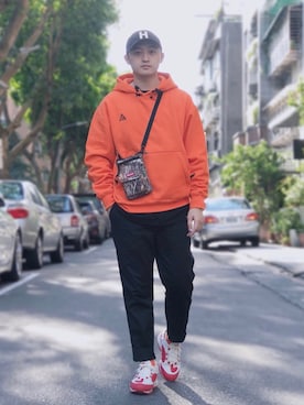 「通勤穿搭」｜「アイテム（ジャージ）」を使った、森さん（メンズ・173cm）の秋コーディネート