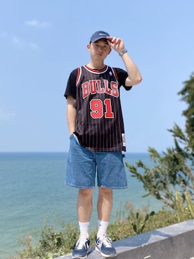 「carhartt」｜「アイテム（ジャージ）」を使った、森さん（メンズ・173cm）の冬コーディネート