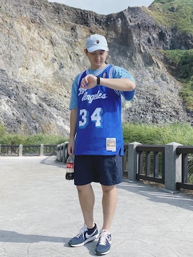 「Bape」｜「アイテム（ジャージ）」を使った、森さん（メンズ・173cm）の秋コーディネート