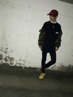 「VANS（バンズ）のアイテム（スウェット）」を使った、ruiさん（メンズ・170cm）の冬コーディネート