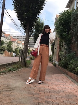 「GUコーデ」｜「アイテム（マウンテンパーカー）」を使った、ayanaさん（レディース・153cm）の秋コーディネート