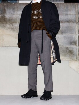 感動パンツ ソフトタッチ ウールライク を使った人気ファッションコーディネート Wear