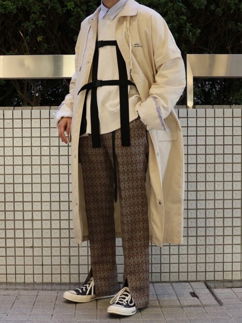 kosuke｜DROLE DE MONSIEURのステンカラーコートを使ったコーディネート - WEAR