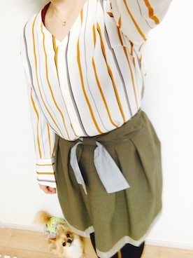 「Rewde（ルゥデ）のアイテム（その他アウター）」を使った、さぁさん（レディース・155cm）の春コーディネート
