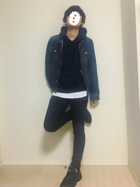 「CONVERSE（コンバース）のアイテム（デニムジャケット）」を使った、Hayate...さん（メンズ・180cm）の秋コーディネート