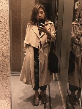 「working style」｜「アイテム（トレンチコート）」を使った、Samantha Wongさん（レディース・156cm）の春コーディネート