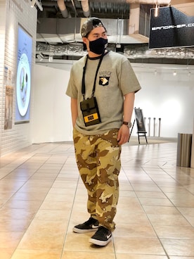「AVIREX（アヴィレックス）のリラックス イージーパンツ/RELAX EASY PANTS/アヴィレックス/AVIREX（その他パンツ）」を使った、kikuさん（メンズ・160cm）の春コーディネート