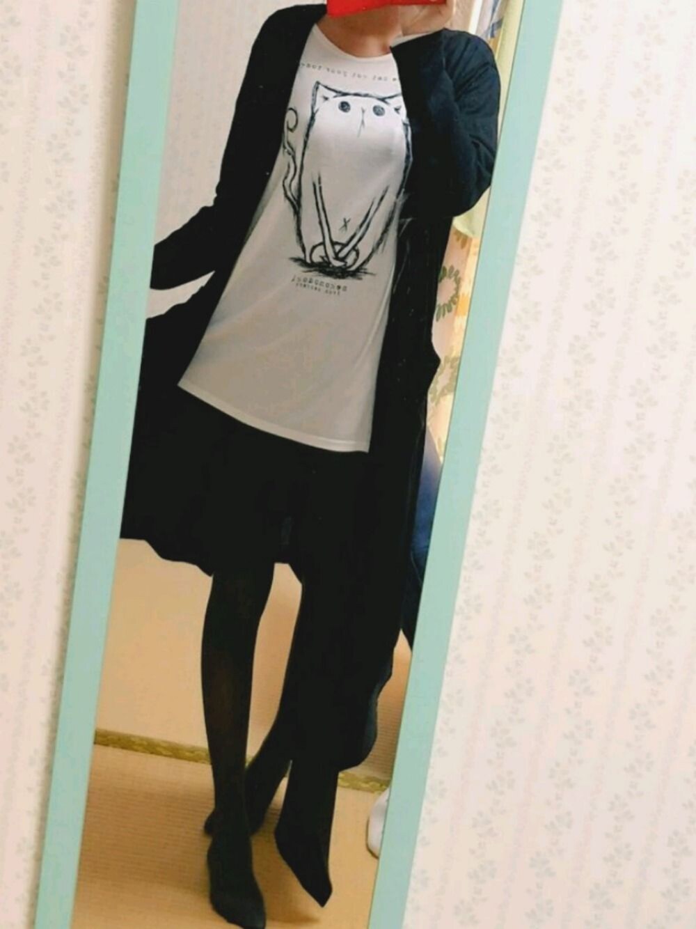 「モノトーン」｜「ディオラートのアイテム（Tシャツ/カットソー、ホワイト系）」を使った、ruanagiさん（レディース・161cm）の秋コーディネートの1枚目の写真