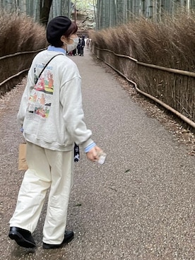 「coca（coca）（コカ）のアイテム（ハンチング/ベレー帽）」を使った、なさん（レディース・157cm）の春コーディネート