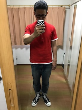 「アイテム（ポロシャツ）」を使った、おたっし🐷さん（メンズ・174cm）の夏コーディネート