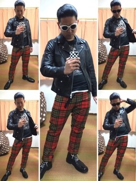 チェックウールパンツ のメンズ人気ファッションコーディネート Wear