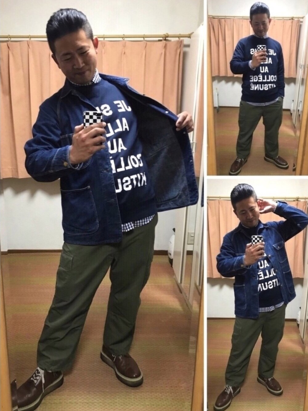 ãã«ãŒç³»ã®ã«ããŒãªãŒã«ããã«ãŒç³»ã®ã¹ãŠã§ããããã«ãŒç³»ã®ã·ã£ã/ãã©ãŠã¹ãççšããã¡ã³ãºã®æ¥ã³ãŒãã£ããŒãã®1æç®ã®åç