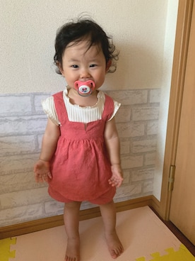 「アイテム（キャミソール）」を使った、Reiちゃん🩷さん（キッズ・80cm）の夏コーディネート
