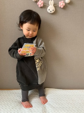 「RADCHAP（ラッドチャップ）のアイテム（ワンピース/ドレス）」を使った、Reiちゃん🩷さん（キッズ・80cm）の冬コーディネート