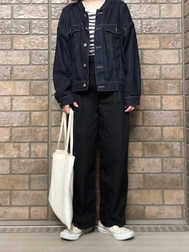 「CONVERSE（コンバース）のconverse（コンバース） ALL STAR OX（オールスターOX）（スニーカー）」を使った、湯気さん（レディース・153cm）の春コーディネート