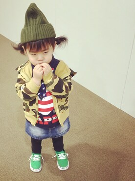 𝔸𝕔𝕠𝕠𝕠¨̮⑅*さん（キッズ・90cm）の冬コーディネート