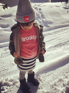 「ヌプシ」｜「アイテム（マウンテンパーカー）」を使った、𝔸𝕔𝕠𝕠𝕠¨̮⑅*さん（キッズ・100cm）の冬コーディネート