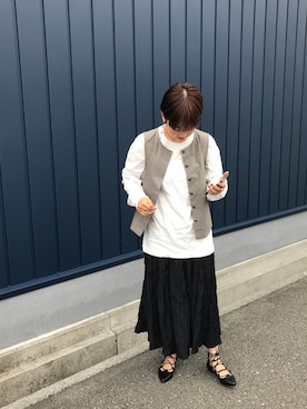 「BEAMS（ビームス）のアイテム（パンプス）」を使った、Tsukushiさん（レディース・156cm）の秋コーディネート