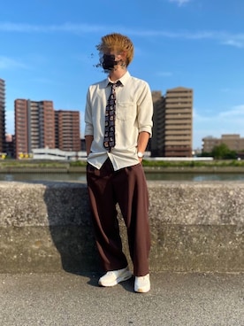 「大学生コーデ」｜「アイテム（腕時計）」を使った、staroooさん（メンズ・172cm）の春コーディネート
