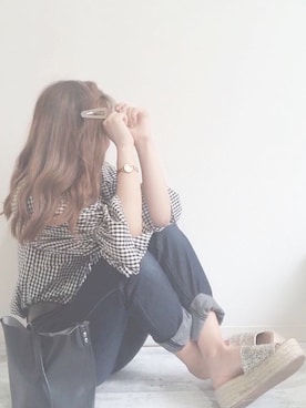 「Another Edition（アナザーエディション）のアイテム（シューズ）」を使った、anchanさん（レディース・154cm）の夏コーディネート